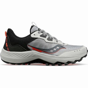 Men's Saucony Aura TR Running Shoes Grey / Black | NBUIWXP-28