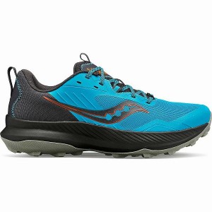 Men's Saucony Blaze TR Trail Running Shoes Blue | VSMIOYK-19