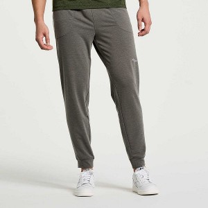 Men's Saucony Boston Pants Dark Green | VERHNBA-28