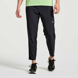 Men's Saucony Boston Woven Pants Black | OCJZAXR-39