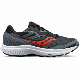 Men's Saucony Cohesion 16 Running Shoes Grey / Red Blue | TLJPVSB-80