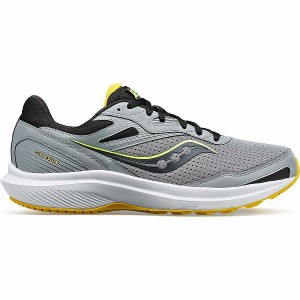 Men's Saucony Cohesion 16 Walking Shoes Grey / Yellow | AELWXZU-84