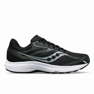 Men's Saucony Cohesion 17 Wide Running Shoes Black / White | NBDATVC-35