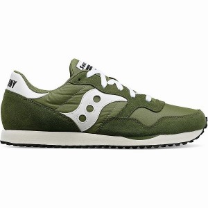 Men's Saucony DXN Trainer Sneakers Green / White | OWTQSBJ-35