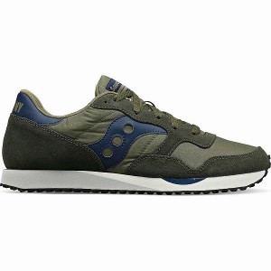 Men's Saucony DXN Trainer Sneakers Green / Navy | IEXKPWJ-04