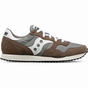 Men's Saucony DXN Trainer Sneakers Grey / White | TIRFQLG-86