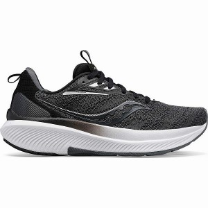 Men's Saucony Echelon 9 Extra Wide Running Shoes Black / White | NDWRXPI-76