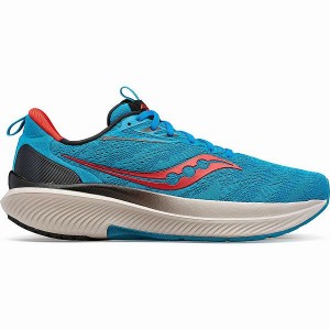 Men's Saucony Echelon 9 Running Shoes Blue | LINQCAJ-76