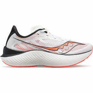 Men's Saucony Endorphin Pro 3 Running Shoes White / Black / Red | CVDFWYH-83