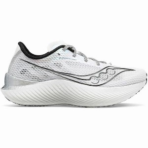 Men's Saucony Endorphin Pro 3 Running Shoes White / Black | WNZJKQX-15