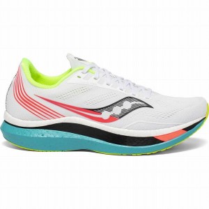 Men's Saucony Endorphin Pro Running Shoes White | SYHXLPA-48