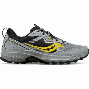 Men's Saucony Excursion TR16 Trail Running Shoes Grey / Black | UNESZBH-20