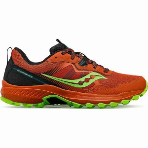 Men's Saucony Excursion TR16 Trail Running Shoes Orange / Green | LYGHANW-78