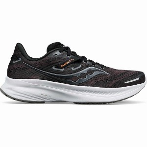 Men's Saucony Guide 16 Running Shoes Black / White | NDVQTMS-35