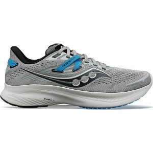 Men's Saucony Guide 16 Running Shoes Grey / Blue | NPHWFLG-95