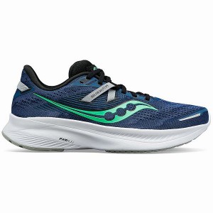 Men's Saucony Guide 16 Running Shoes Navy / Turquoise | MDUXQKG-57