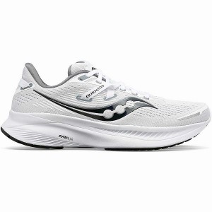 Men's Saucony Guide 16 Running Shoes White / Black | EBVQLXA-34