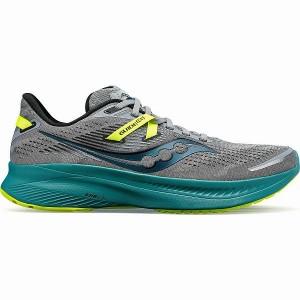 Men's Saucony Guide 16 Wide Running Shoes Grey / Green | NGOWVIB-91