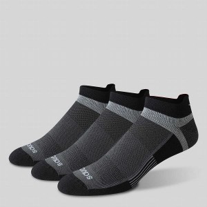 Men's Saucony Inferno Liteweight 3-Pack Socks Black | IYUTFOR-34