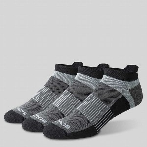 Men's Saucony Inferno No Show Tab 3-Pack Socks Black | SWPECZA-47