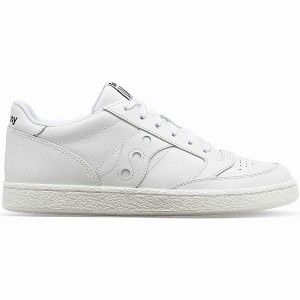 Men's Saucony Jazz Court PU Sneakers White / White | WNEOKYZ-70