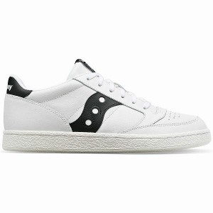 Men's Saucony Jazz Court PU Sneakers White / Black | WOLZFHP-69