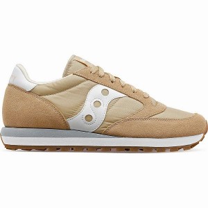 Men's Saucony Jazz Original Sneakers Beige / White | RPFGCZK-52