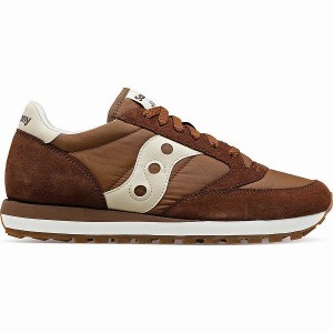 Men's Saucony Jazz Original Sneakers Brown / Cream | TDXEIQN-09