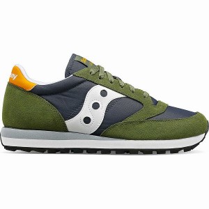 Men's Saucony Jazz Original Sneakers Green / Navy | MKAXJIV-49