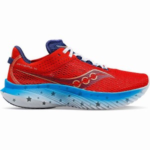 Men's Saucony Kinvara 14 Liberty Running Shoes Red / White / Blue | KPTNSMI-39