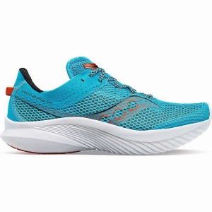 Men's Saucony Kinvara 14 Running Shoes Blue Orange | DLQAKGR-52