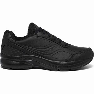 Men's Saucony Omni Walker 3 Wide Walking Shoes Black | GFTLWOZ-34