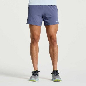 Men's Saucony Outpace 5" Shorts Blue | UGVDOLB-80