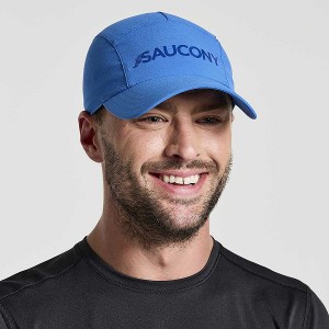 Men's Saucony Outpace Hats Blue | FVWLIBA-10