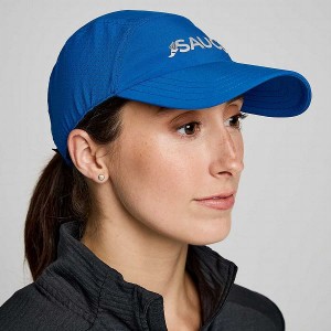 Men's Saucony Outpace Hats Blue | MNKXVAI-82