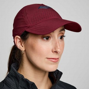 Men's Saucony Outpace Petite Hats Red | ZMJYUOE-45