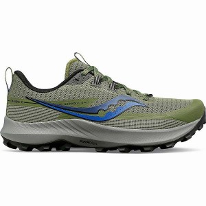 Men's Saucony Peregrine 13 Running Shoes Khaki / Black | NAVCZQP-03