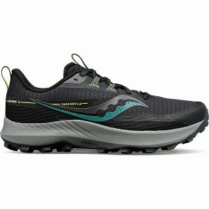 Men's Saucony Peregrine 13 Running Shoes Black / Khaki | CDPBSML-41