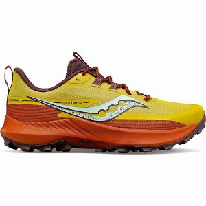 Men's Saucony Peregrine 13 Running Shoes Yellow | FGZXHET-50