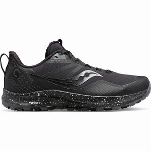 Men's Saucony Peregrine ICE+ 3 Running Shoes Black / Grey | RCAYDQJ-80