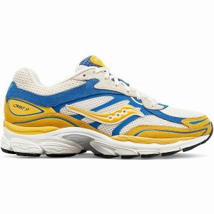 Men's Saucony ProGrid Omni 9 Premium Sneakers Cream / Yellow | EKQHGOJ-50