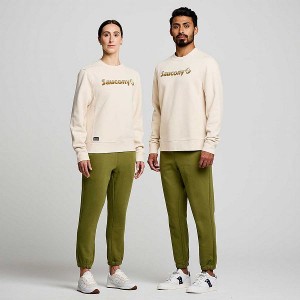 Men's Saucony Recovery Crew Sweatshirt Beige | ZAYRXIM-27