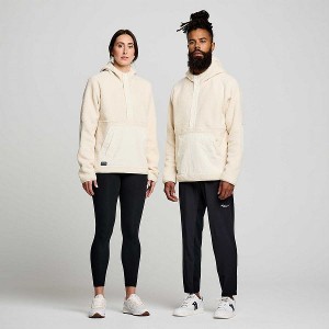 Men's Saucony Recovery Sherpa Pullover Beige | GFISZUC-91