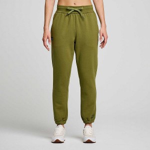 Men's Saucony Recovery Sweatpants Khaki | SHRWEZL-64