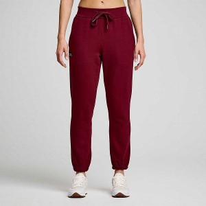 Men's Saucony Recovery Sweatpants Red | OARTWVD-73