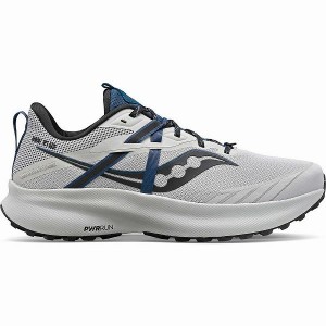 Men's Saucony Ride 15 TR Trail Running Shoes Grey / Navy | ESHXILP-18