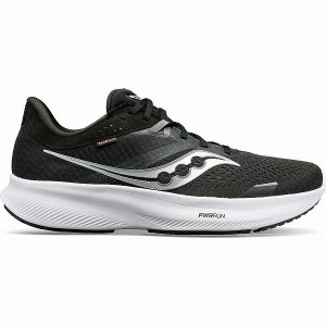 Men's Saucony Ride 16 Running Shoes Black / White | SGHPEJN-27