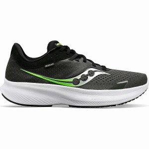 Men's Saucony Ride 16 Running Shoes Umbra / Slime | KGYDVMX-25