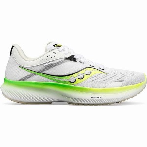 Men's Saucony Ride 16 Running Shoes White / Green | SPONWLC-53