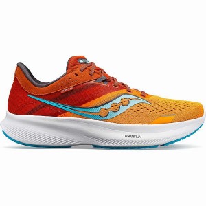 Men's Saucony Ride 16 Wide Running Shoes Yellow / Orange | ATWOUXQ-52